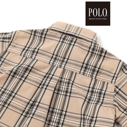 日本童裝  SLAP SLIP x POLO BCS 刺繡胸袋格紋襯衫 80-130cm 男童款 冬季 TOPS 面試/宴會/表演