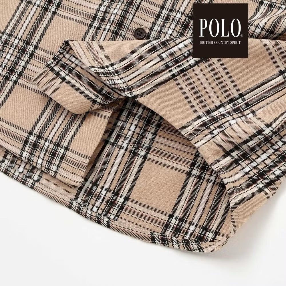 日本童裝  SLAP SLIP x POLO BCS 刺繡胸袋格紋襯衫 80-130cm 男童款 冬季 TOPS 面試/宴會/表演