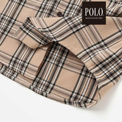 日本童裝  SLAP SLIP x POLO BCS 刺繡胸袋格紋襯衫 80-130cm 男童款 冬季 TOPS 面試/宴會/表演