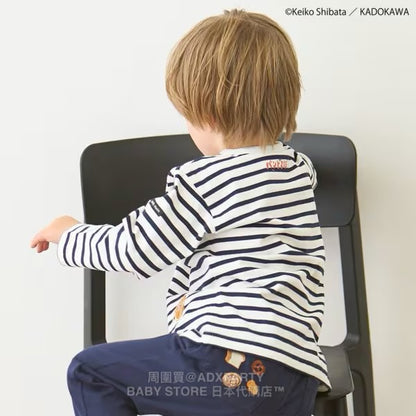 Japanese children's clothing pe#main x Bread Thief striped top 80-130cm boys/girls autumn TOPS 