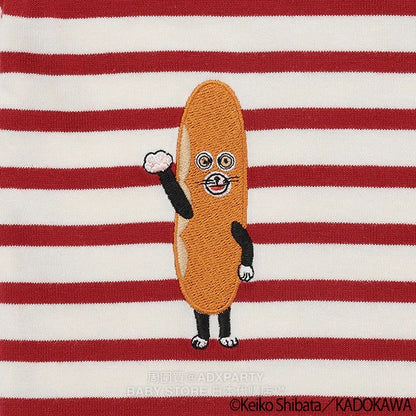 Japanese children's clothing pe#main x Bread Thief striped top 80-130cm boys/girls autumn TOPS 