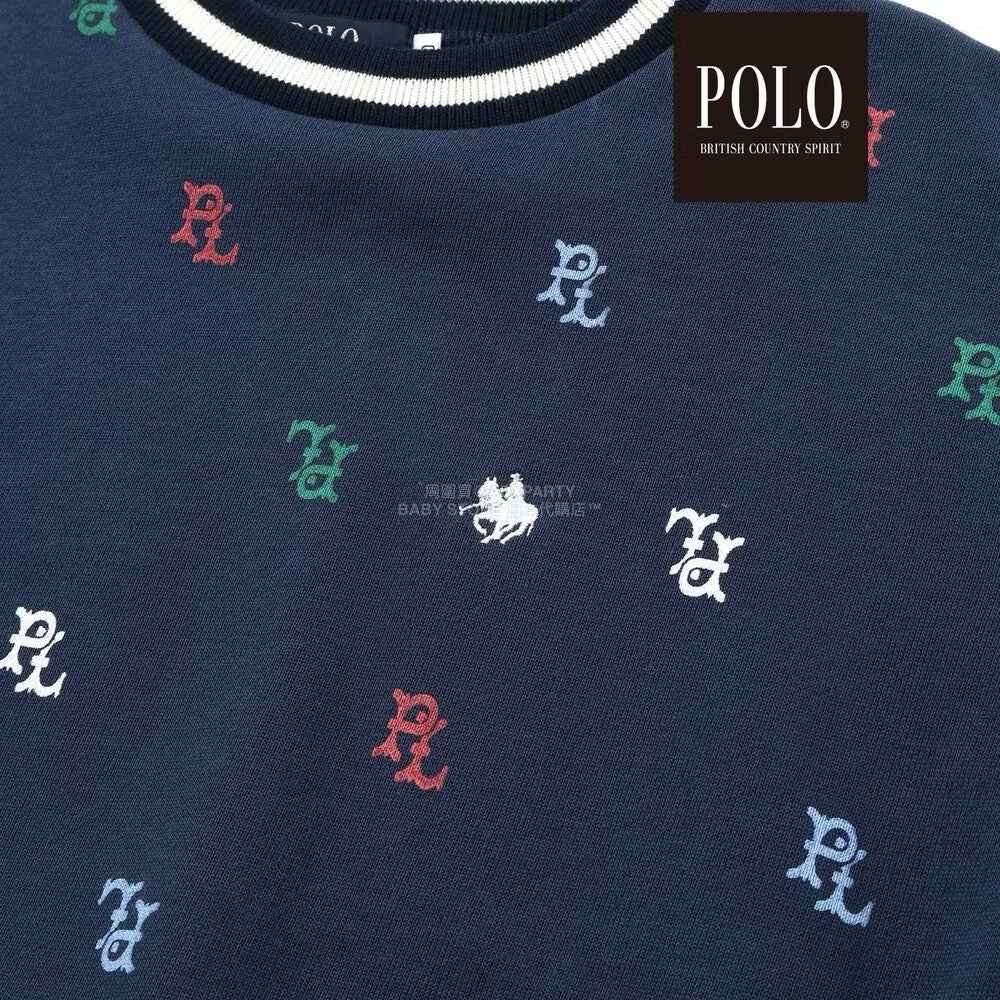 日本童裝  SLAP SLIP x POLO BCS 全印花衛衣 80-130cm 男童款/女童款 冬季 TOPS