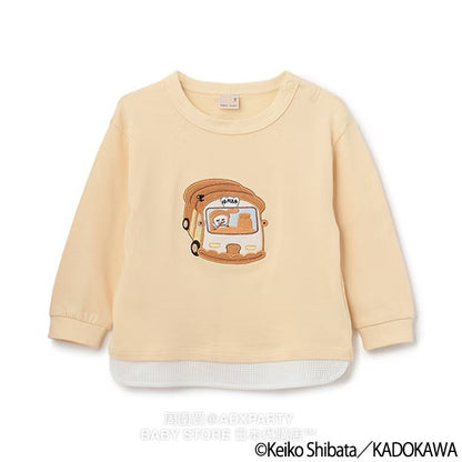 Japanese children's clothing pe#main x Bread Thief patchwork top 80-130cm boys/girls autumn TOPS 