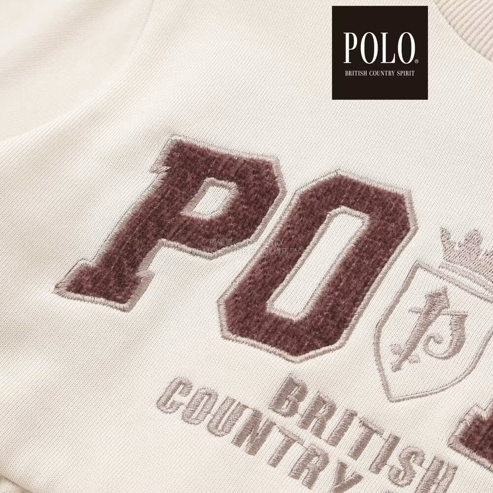 日本童裝  SLAP SLIP x POLO BCS 刺繡裙邊衛衣 80-130cm 女童款 冬季 TOPS 聖誕紅/新年紅