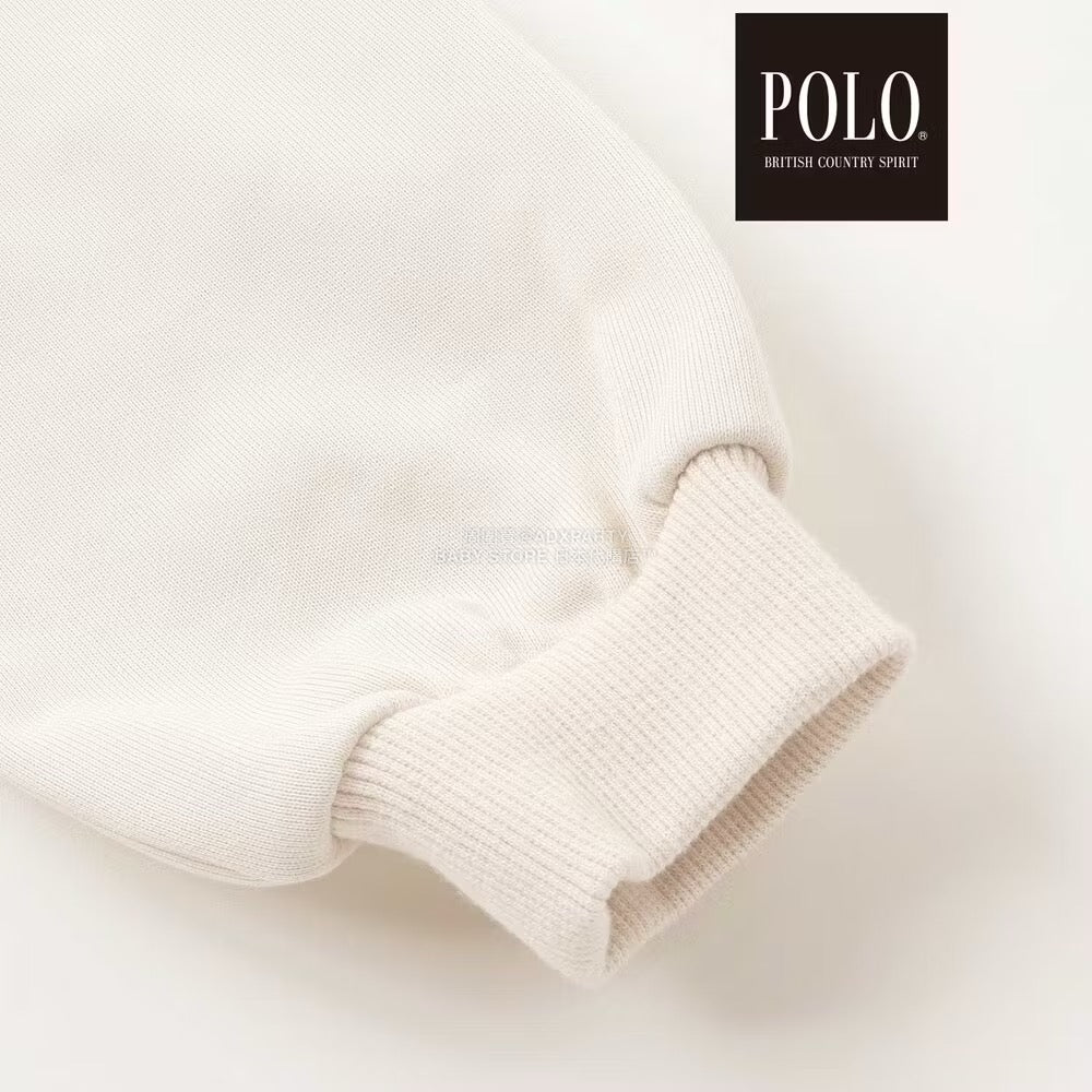 日本童裝  SLAP SLIP x POLO BCS 刺繡裙邊衛衣 80-130cm 女童款 冬季 TOPS 聖誕紅/新年紅