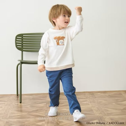Japanese children's clothing pe#main x Bread Thief patchwork top 80-130cm boys/girls autumn TOPS 