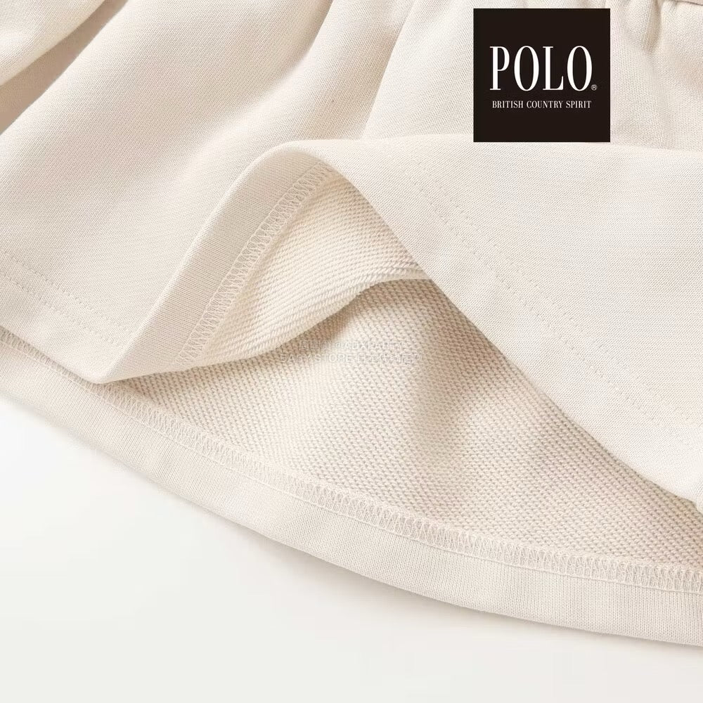 日本童裝  SLAP SLIP x POLO BCS 刺繡裙邊衛衣 80-130cm 女童款 冬季 TOPS 聖誕紅/新年紅