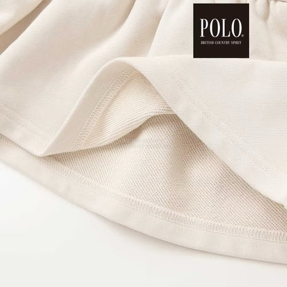 日本童裝  SLAP SLIP x POLO BCS 刺繡裙邊衛衣 80-130cm 女童款 冬季 TOPS 聖誕紅/新年紅