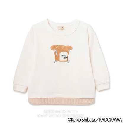 Japanese children's clothing pe#main x Bread Thief patchwork top 80-130cm boys/girls autumn TOPS 