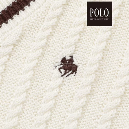 日本童裝  SLAP SLIP x POLO BCS V領傳統針織毛衣 80-130cm 男童款/女童款 冬季 TOPS