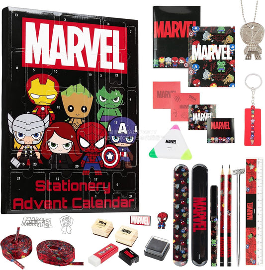 英美直送 Marvel Stationery and Accessories聖誕倒數日曆 兒童款 聖誕快樂特輯 聖誕倒數日曆 滿$900可加$25免運 Christmas Advent Calendars 2025