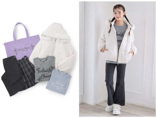 日本直送 mezzo piano junior 福袋5點 140-165cm 女童款 2027年日本新春福袋 【日本預售：2026年1月1日】