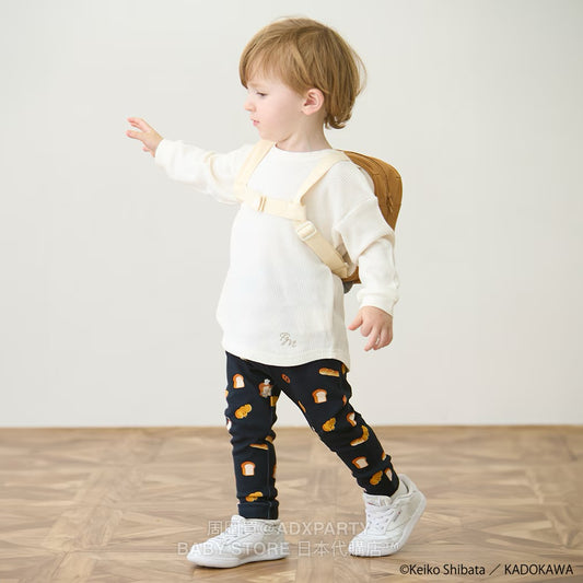 Japanese children's clothing pe#main x Bread Thief stretch pants 80-110cm boys/girls autumn PANTS 