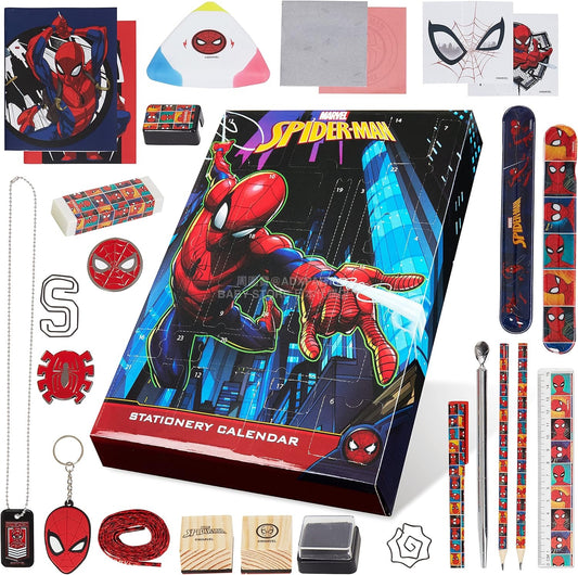 英美直送 Spiderman Stationery and Accessories聖誕倒數日曆 兒童款 聖誕快樂特輯 聖誕倒數日曆 滿$900可加$25免運 Christmas Advent Calendars 2025