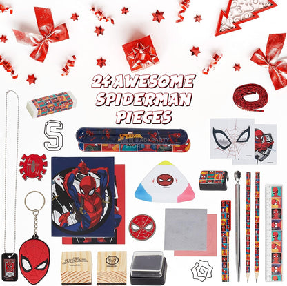 英美直送 Spiderman Stationery and Accessories聖誕倒數日曆 兒童款 聖誕快樂特輯 聖誕倒數日曆 滿$900可加$25免運 Christmas Advent Calendars 2025