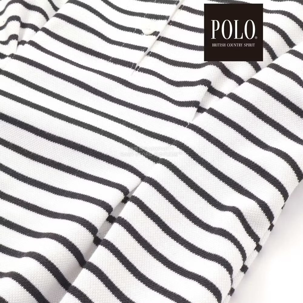 日本童裝  SLAP SLIP x POLO BCS 純色條紋領Polo連身裙 80-130cm 女童款 秋季 DRESSES