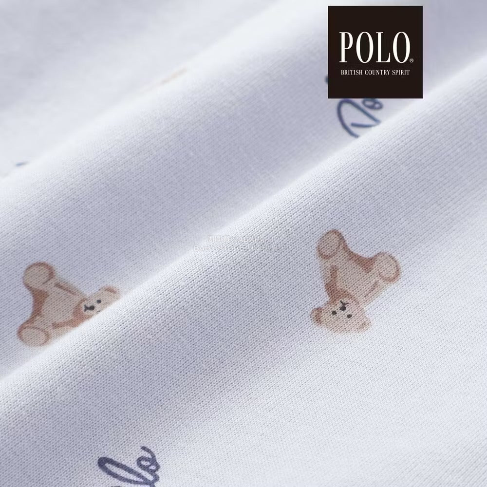 日本童裝  SLAP SLIP x POLO BCS 全印花上衣及刺繡小熊背心套裝 80-130cm 男童款/女童款 秋季 TOPS
