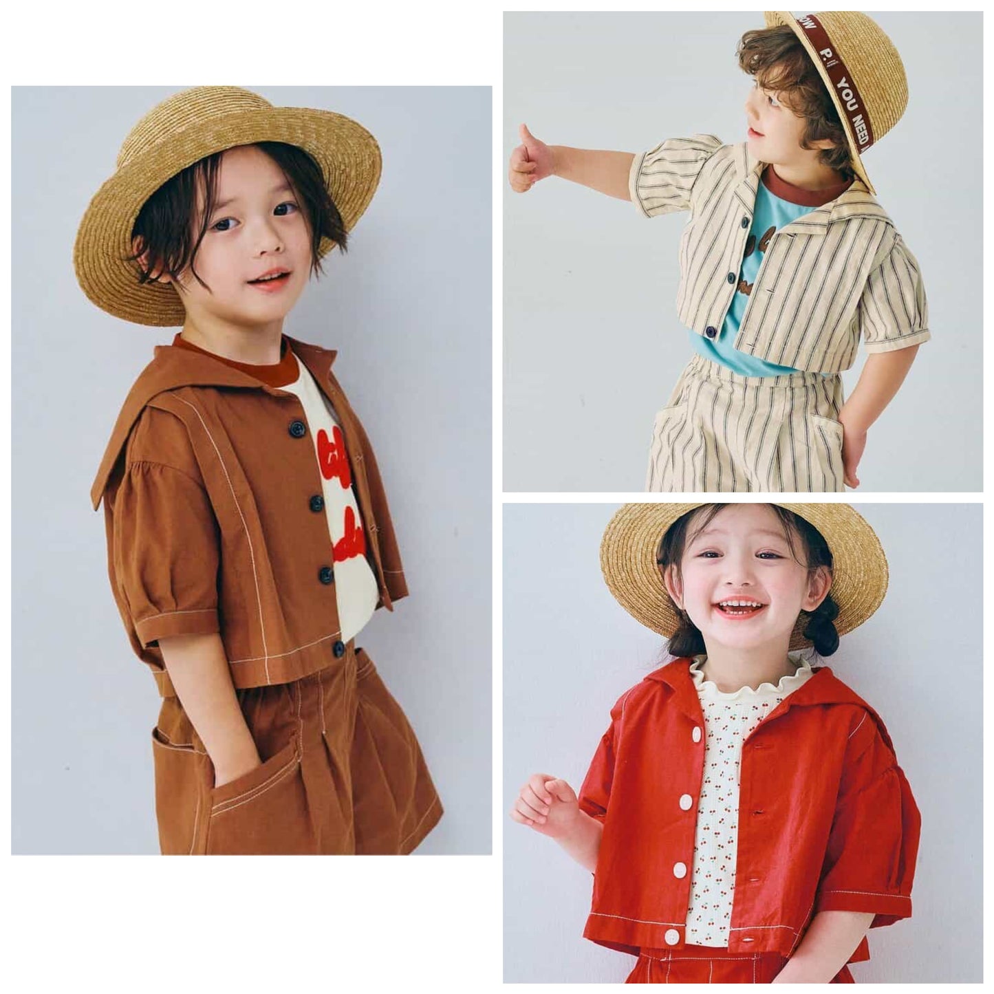 日本童裝 p.premier 水手領短款外套 80-140cm 男童款/女童款 夏季 OUTERWEAR