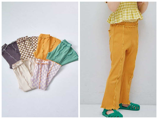 日本童裝 p.premier 彈性羅紋喇叭褲 80-140cm 男童款/女童款 夏季  PANTS