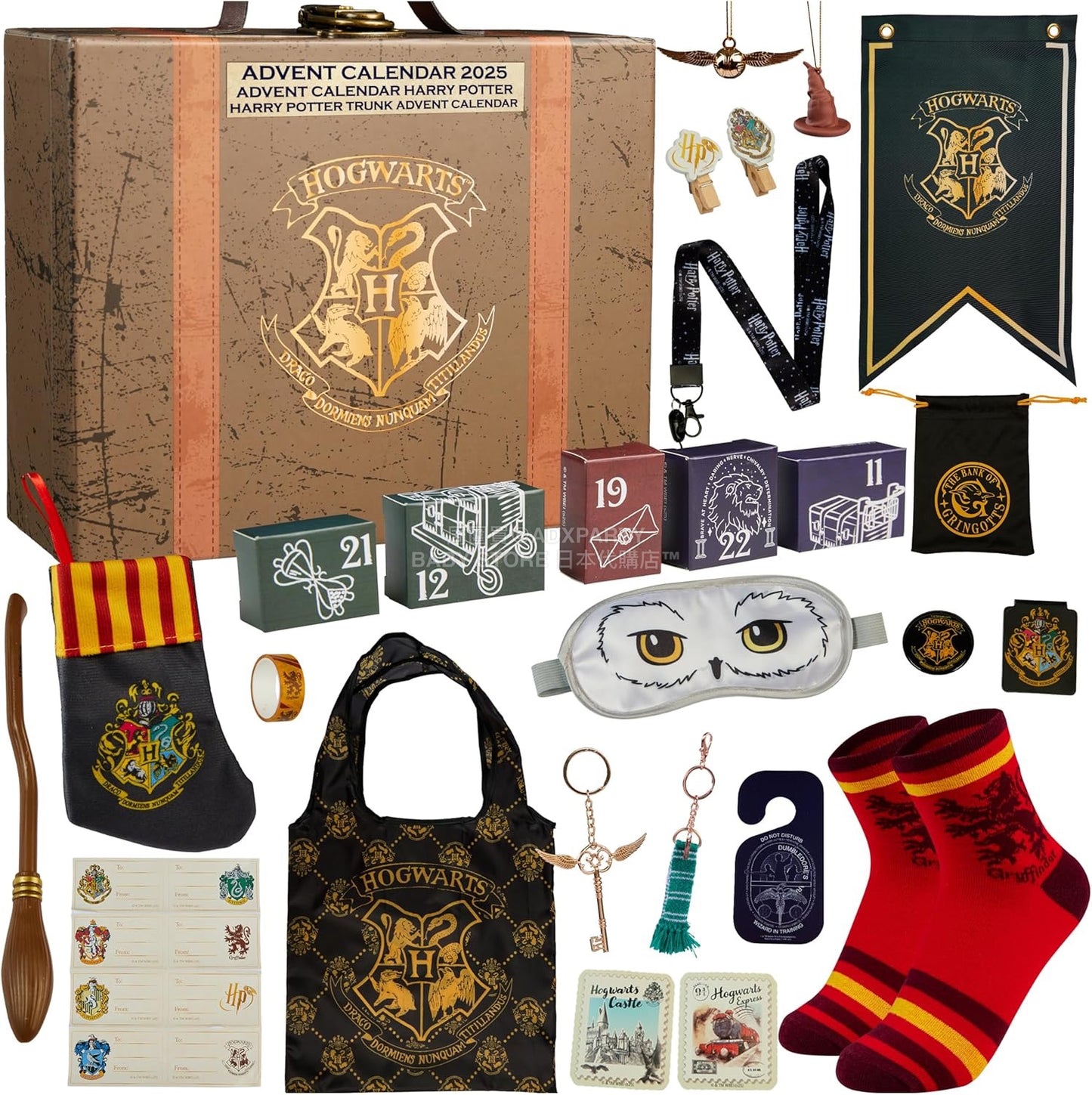 英美直送 Harry Potter Stationery Socks & Accessories聖誕倒數日曆 兒童款 聖誕快樂特輯 聖誕倒數日曆 滿$900可加$25免運 Christmas Advent Calendars 2025