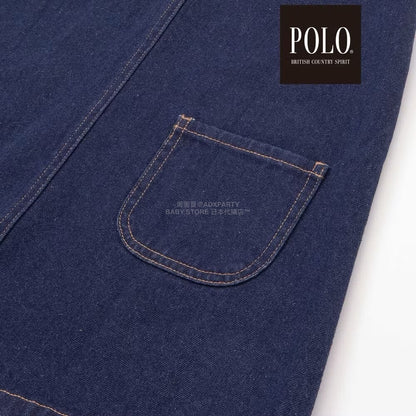 日本童裝  SLAP SLIP x POLO BCS 胸袋牛仔背帶裙 80-130cm 女童款 秋季 DRESSES