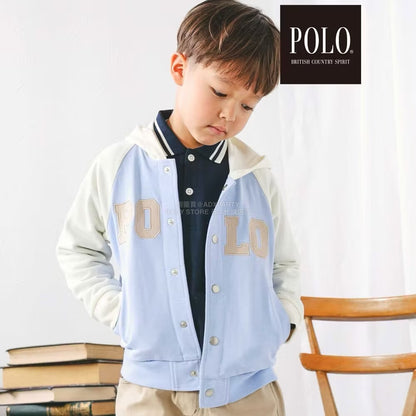 日本童裝  SLAP SLIP x POLO BCS 連帽刺繡logo外套 80-130cm 男童款/女童款 秋季 OUTERWEAR