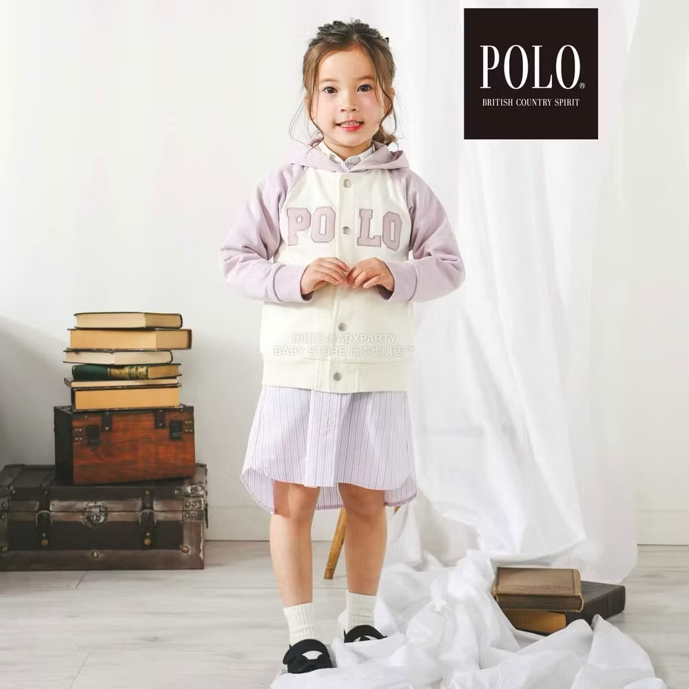 日本童裝  SLAP SLIP x POLO BCS 連帽刺繡logo外套 80-130cm 男童款/女童款 秋季 OUTERWEAR