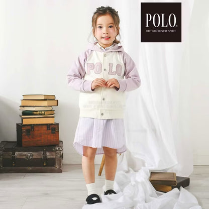 日本童裝  SLAP SLIP x POLO BCS 連帽刺繡logo外套 80-130cm 男童款/女童款 秋季 OUTERWEAR