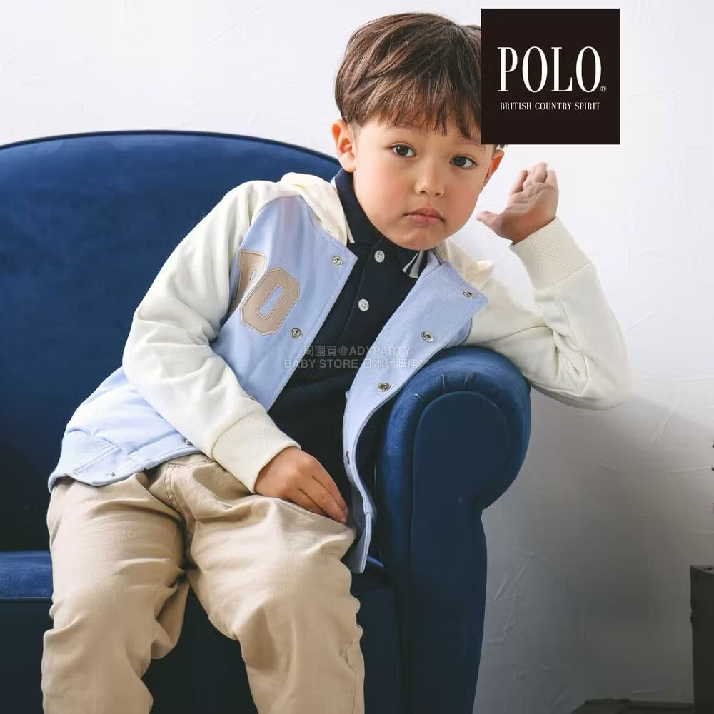 日本童裝  SLAP SLIP x POLO BCS 連帽刺繡logo外套 80-130cm 男童款/女童款 秋季 OUTERWEAR