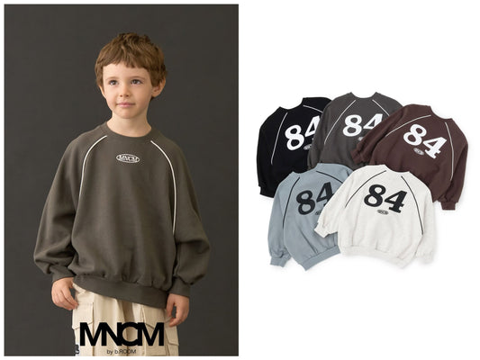 日本童裝 b・R# 抓毛數字印花衛衣 110-150cm 男童款 冬季 TOPS