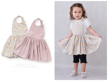 Japanese children's clothing pe#main waterproof series apron 80-130cm girls summer TOPS 