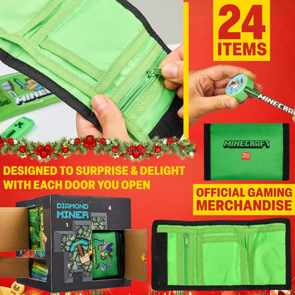 英美直送 Minecraft Stationery & Accessories聖誕倒數日曆 兒童款 聖誕快樂特輯 聖誕倒數日曆 不參與$900免運 滿$900可加$25免運 Christmas Advent Calendars 2025