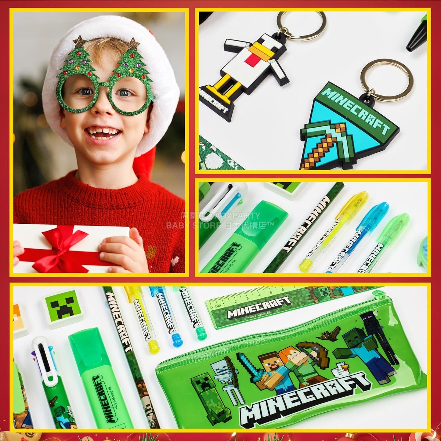 英美直送 Minecraft Stationery & Accessories聖誕倒數日曆 兒童款 聖誕快樂特輯 聖誕倒數日曆 不參與$900免運 滿$900可加$25免運 Christmas Advent Calendars 2025