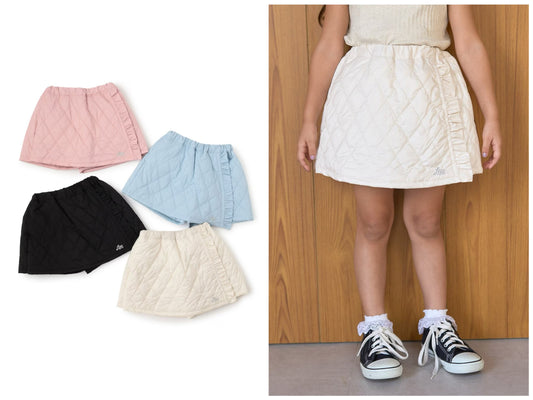 日本童裝 Ly# mine 絎縫夾棉裙褲 100-150cm 女童款 冬季 PANTS