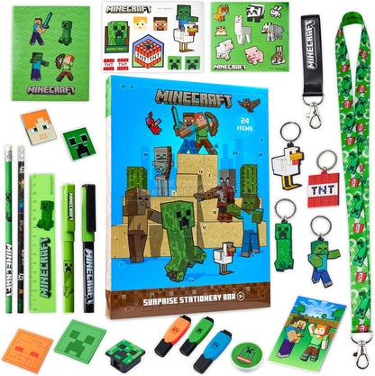 英美直送 Minecraft Stationery & Accessories聖誕倒數日曆 兒童款 聖誕快樂特輯 聖誕倒數日曆 不參與$900免運 滿$900可加$25免運 Christmas Advent Calendars 2025