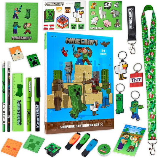 英美直送 Minecraft Stationery & Accessories聖誕倒數日曆 兒童款 聖誕快樂特輯 聖誕倒數日曆 不參與$900免運 滿$900可加$25免運 Christmas Advent Calendars 2025