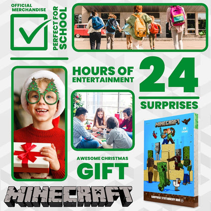 英美直送 Minecraft Stationery & Accessories聖誕倒數日曆 兒童款 聖誕快樂特輯 聖誕倒數日曆 不參與$900免運 滿$900可加$25免運 Christmas Advent Calendars 2025