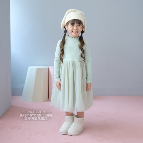 日本童裝 Ly# mine 網紗連身裙 100-150cm 女童款 秋季 DRESSES