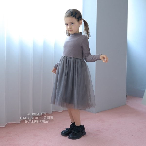 日本童裝 Ly# mine 網紗連身裙 100-150cm 女童款 秋季 DRESSES