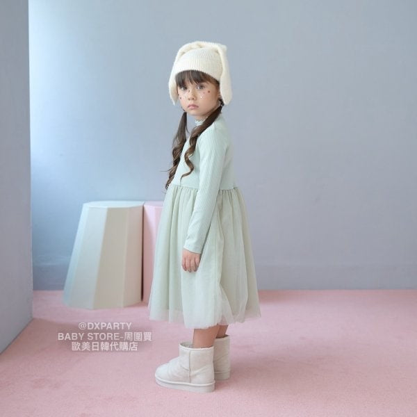 日本童裝 Ly# mine 網紗連身裙 100-150cm 女童款 秋季 DRESSES