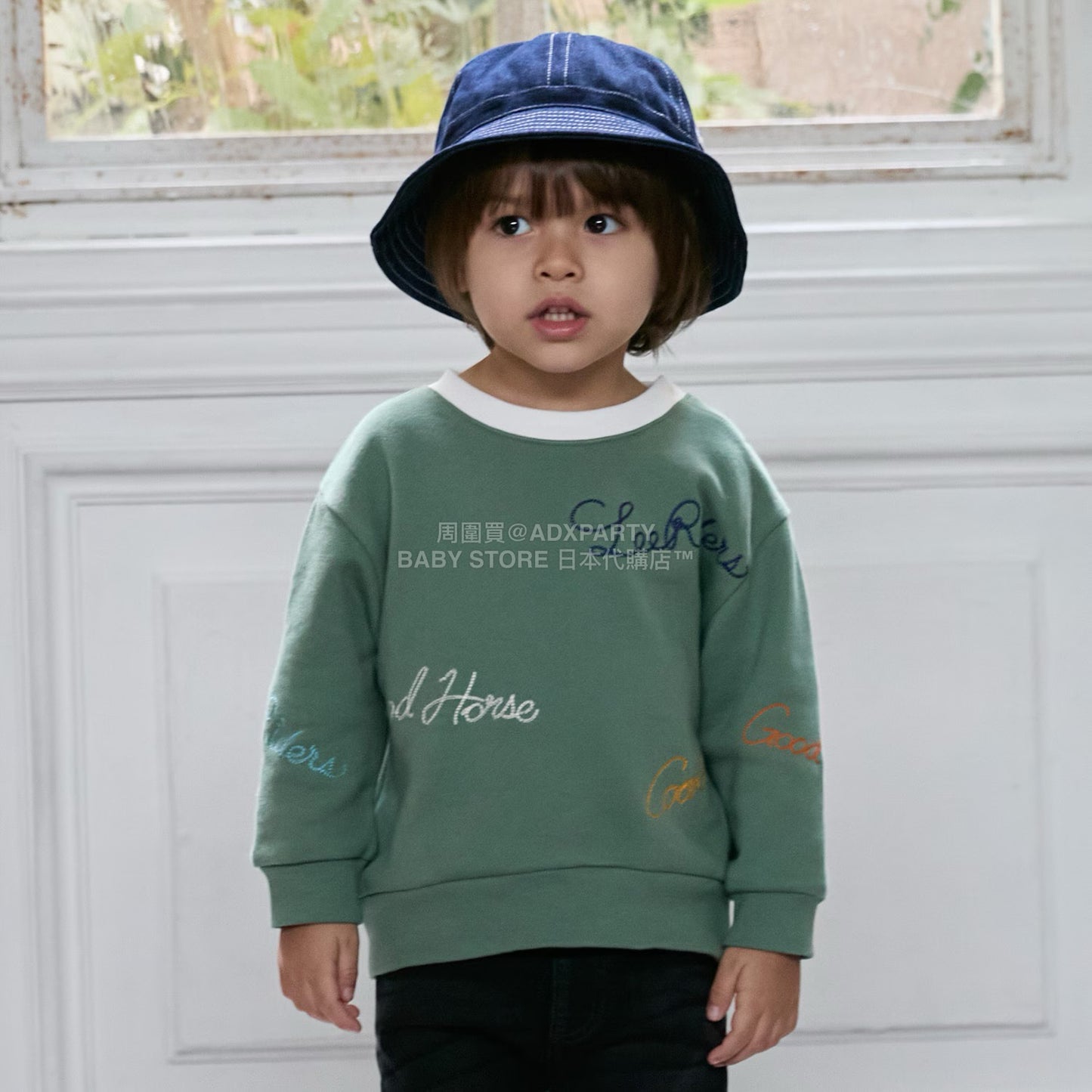 日本童裝 pe#main x Lee 刺繡衛衣 80-130cm 男童款/女童款 秋季 TOPS