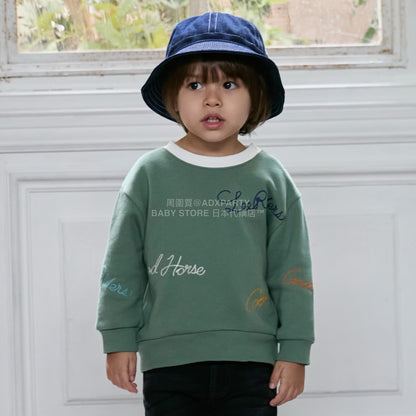 日本童裝 pe#main x Lee 刺繡衛衣 80-130cm 男童款/女童款 秋季 TOPS