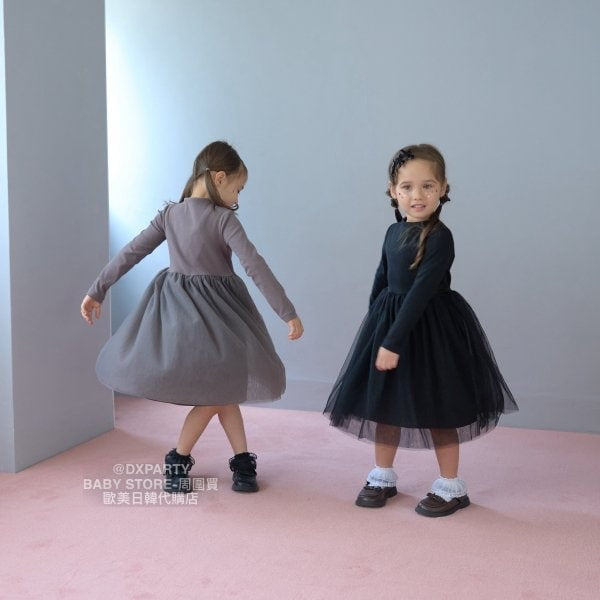 日本童裝 Ly# mine 網紗連身裙 100-150cm 女童款 秋季 DRESSES