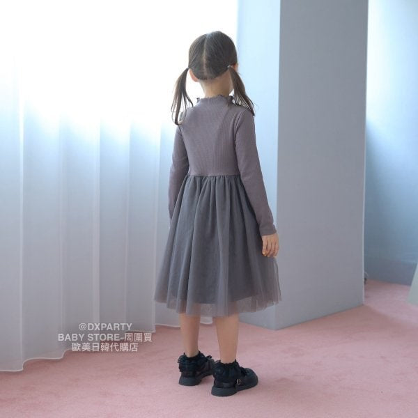 日本童裝 Ly# mine 網紗連身裙 100-150cm 女童款 秋季 DRESSES