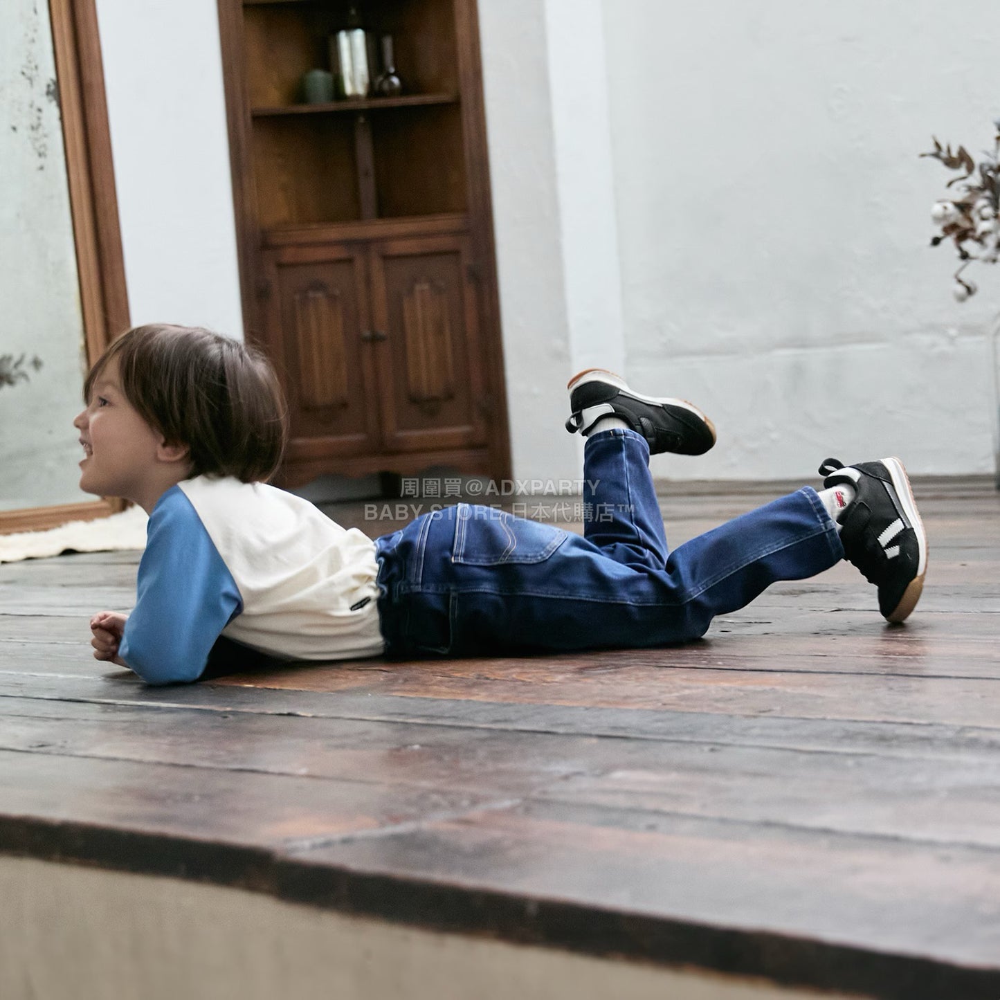 日本童裝 pe#main x Lee 牛仔長褲 80-130cm 男童款/女童款 秋季 PANTS