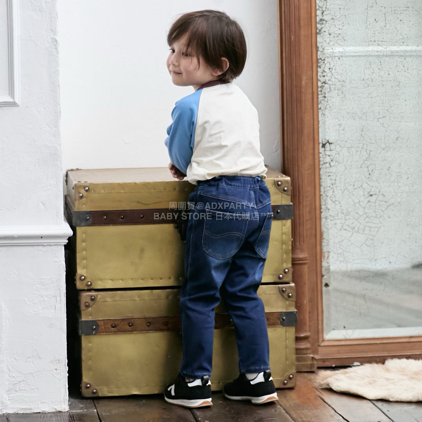 日本童裝 pe#main x Lee 牛仔長褲 80-130cm 男童款/女童款 秋季 PANTS