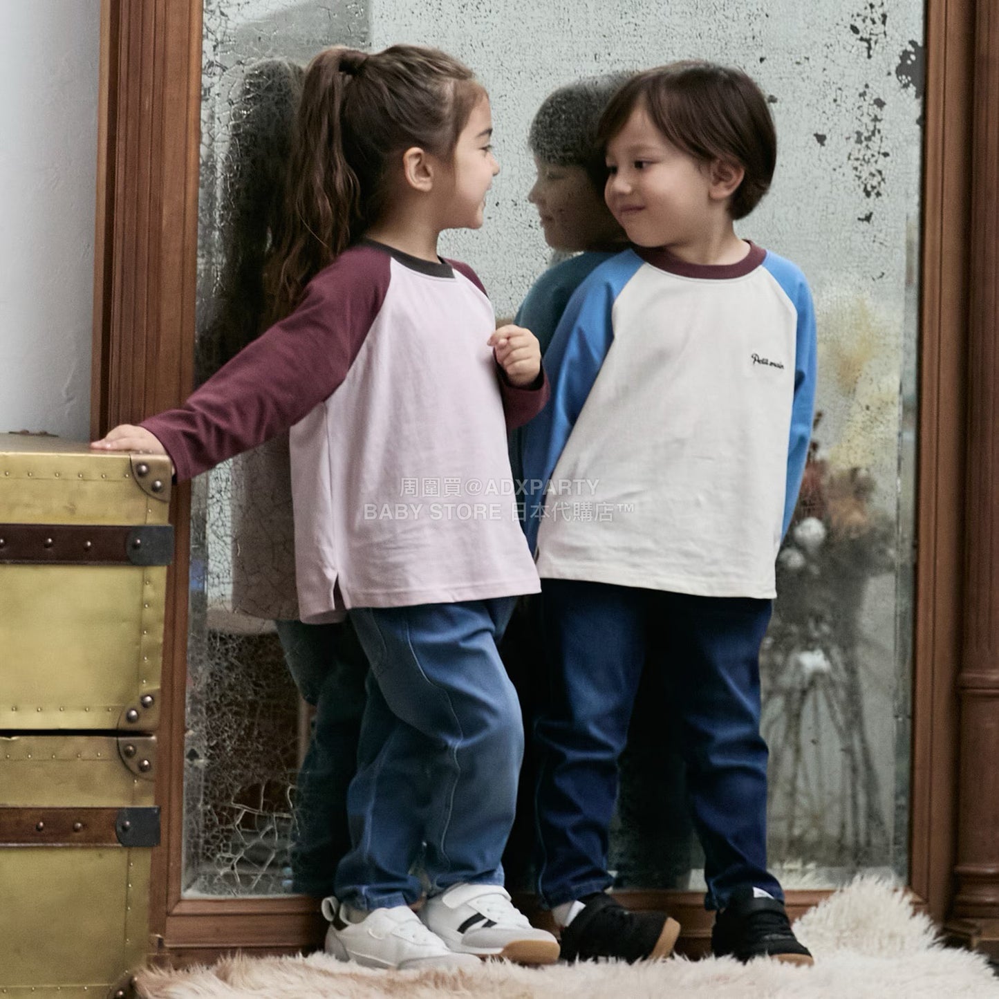 日本童裝 pe#main x Lee 牛仔長褲 80-130cm 男童款/女童款 秋季 PANTS