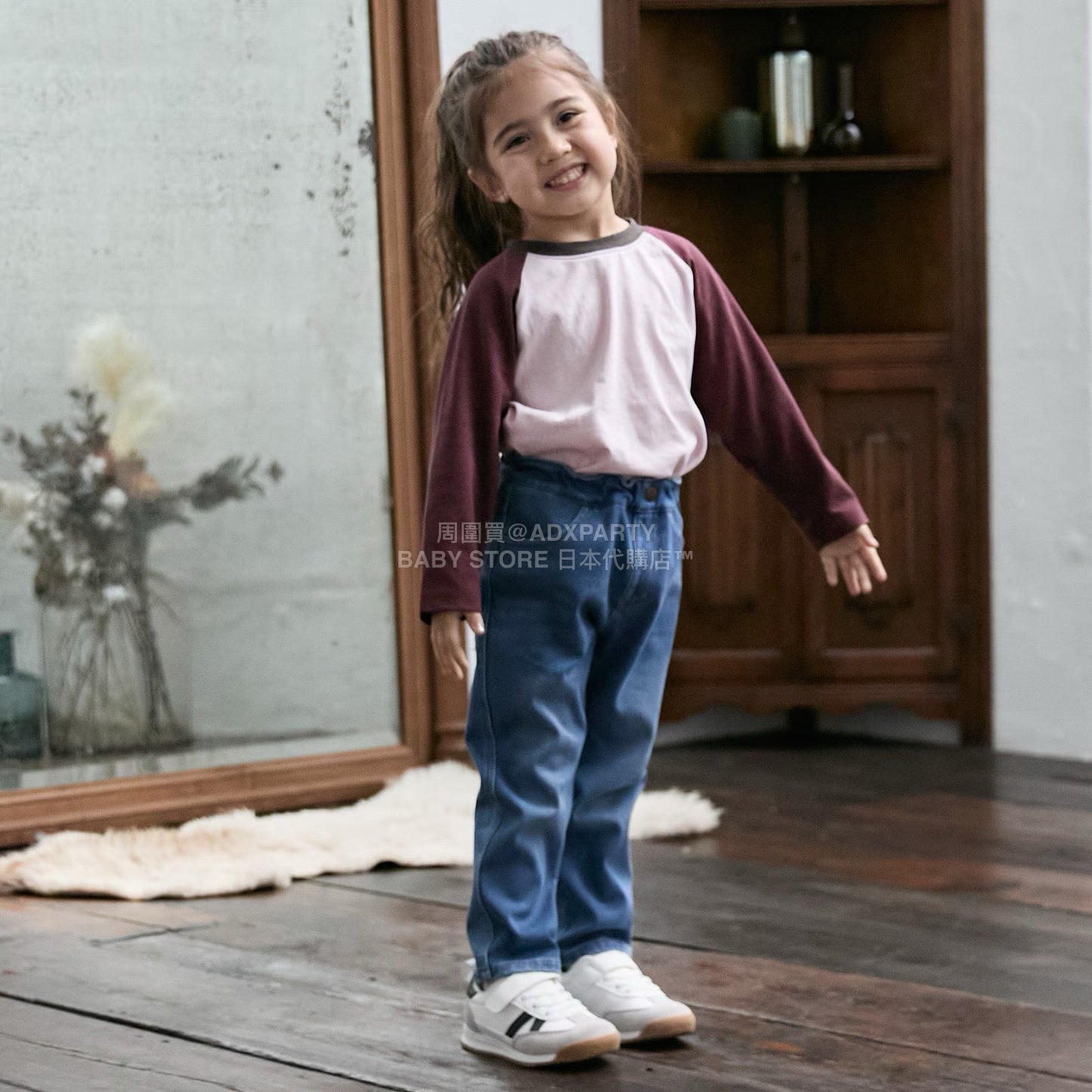 日本童裝 pe#main x Lee 牛仔長褲 80-130cm 男童款/女童款 秋季 PANTS