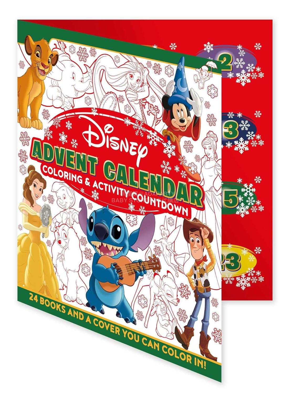 英美直送 Disney Coloring & Activity Book 聖誕倒數日曆 兒童款 聖誕快樂特輯 聖誕倒數日曆A 不參與$900免運 滿$900可加$25免運 Christmas Advent Calendars 2025