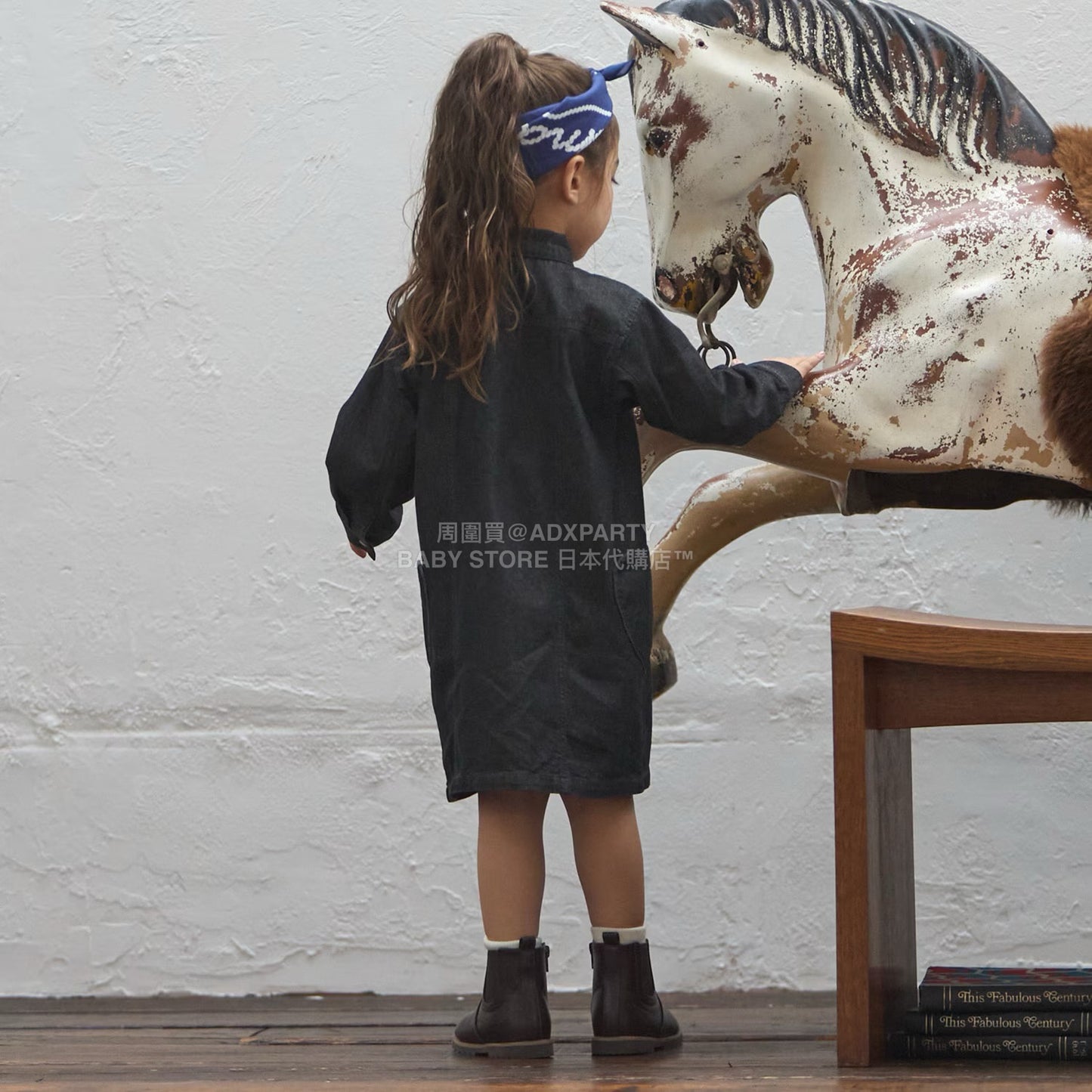 日本童裝 pe#main x Lee 牛仔連身裙 80-130cm 女童款 秋季 DRESSES